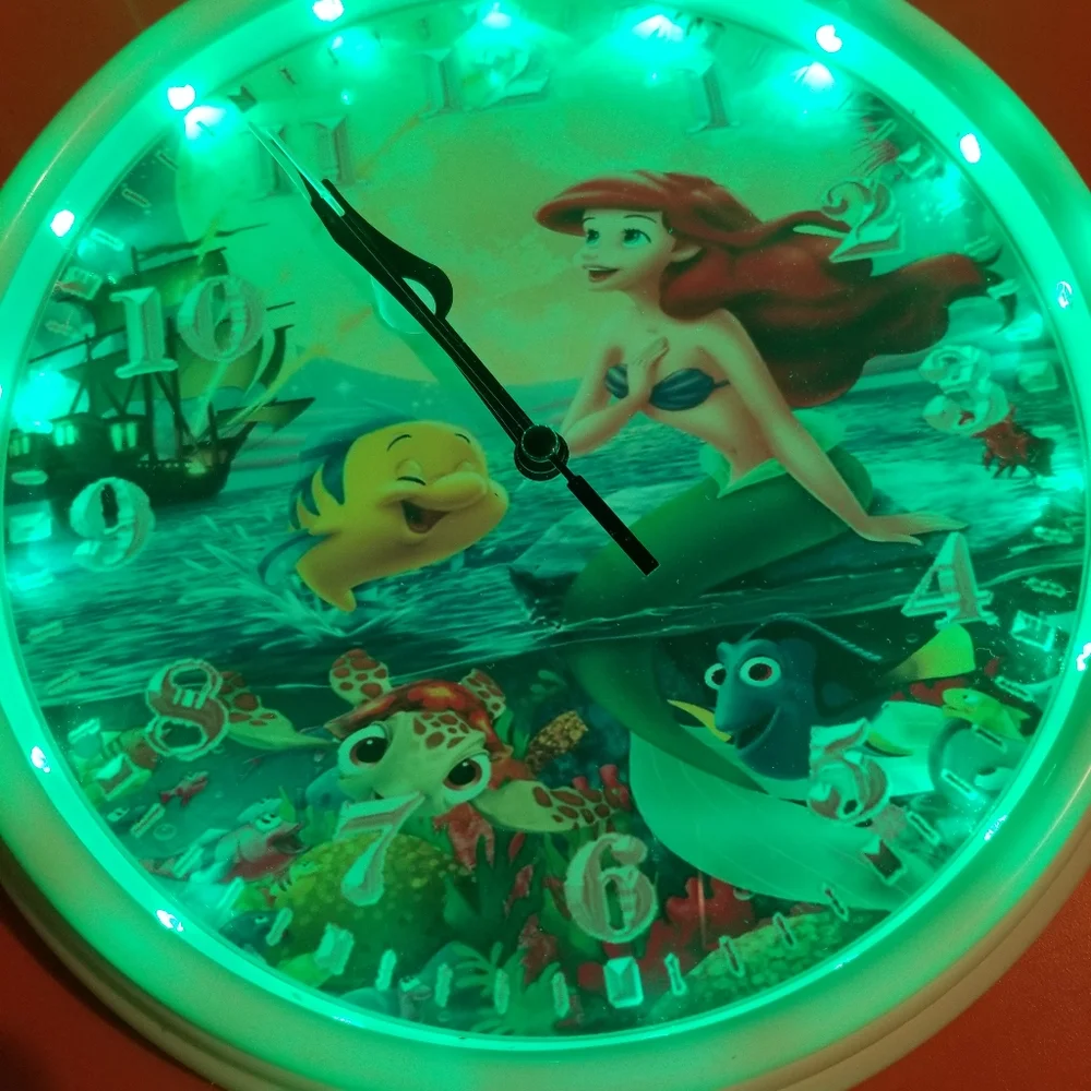 The little mermaid led clock